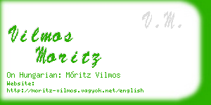 vilmos moritz business card